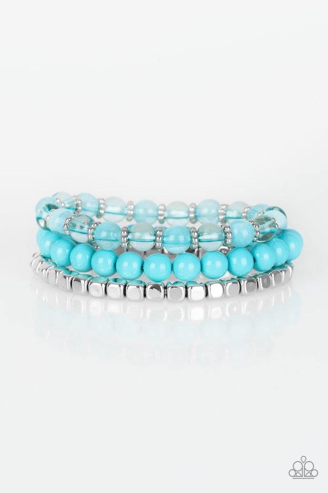 Paparazzi Bracelet ~ Globetrotter Glam - Blue