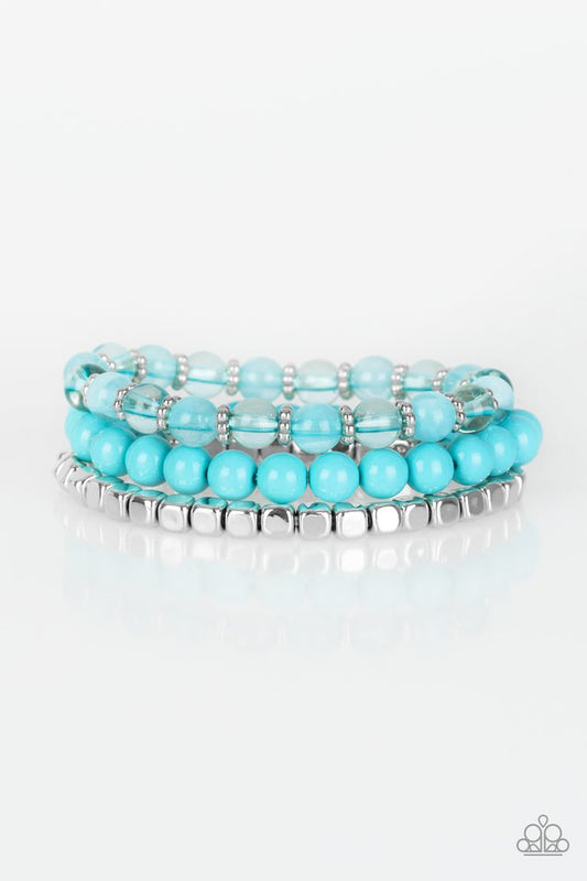 Paparazzi Bracelet ~ Globetrotter Glam - Blue