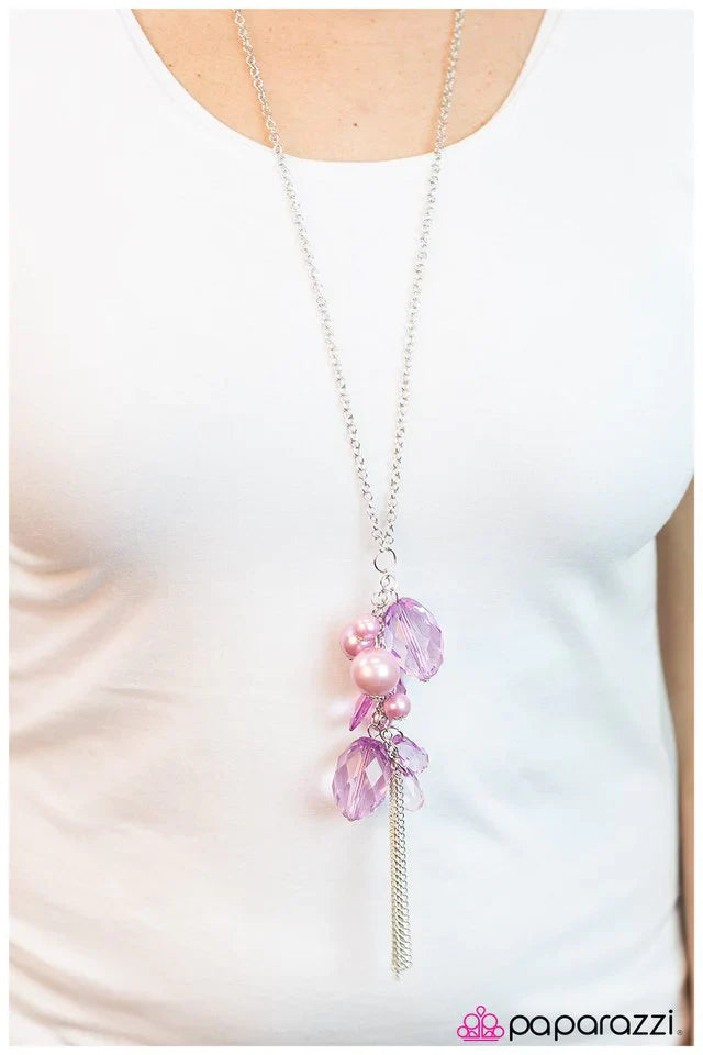 Paparazzi Necklace ~ It Will End In Tears - Purple