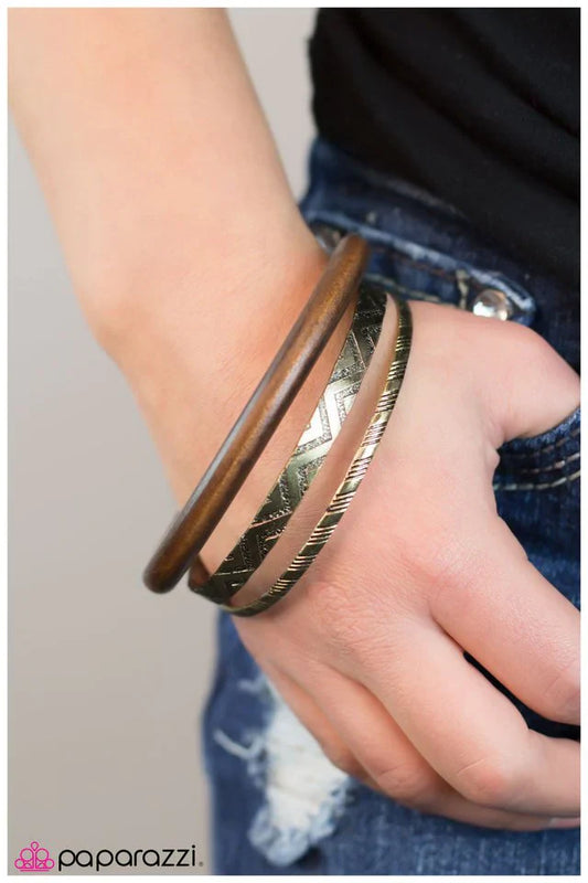Paparazzi Bracelet ~ Best Defenses - Brass