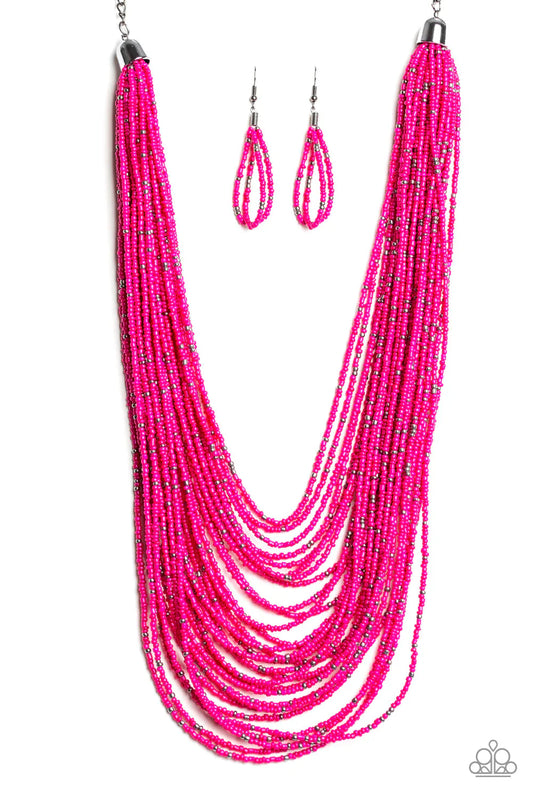 Paparazzi Necklace ~ Rio Rainforest - Pink