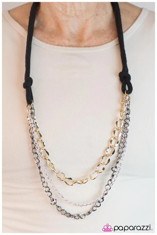 Paparazzi Necklace ~ Unchained Melody - Black