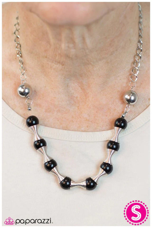 Paparazzi Necklace ~ Spring To MInd - Black
