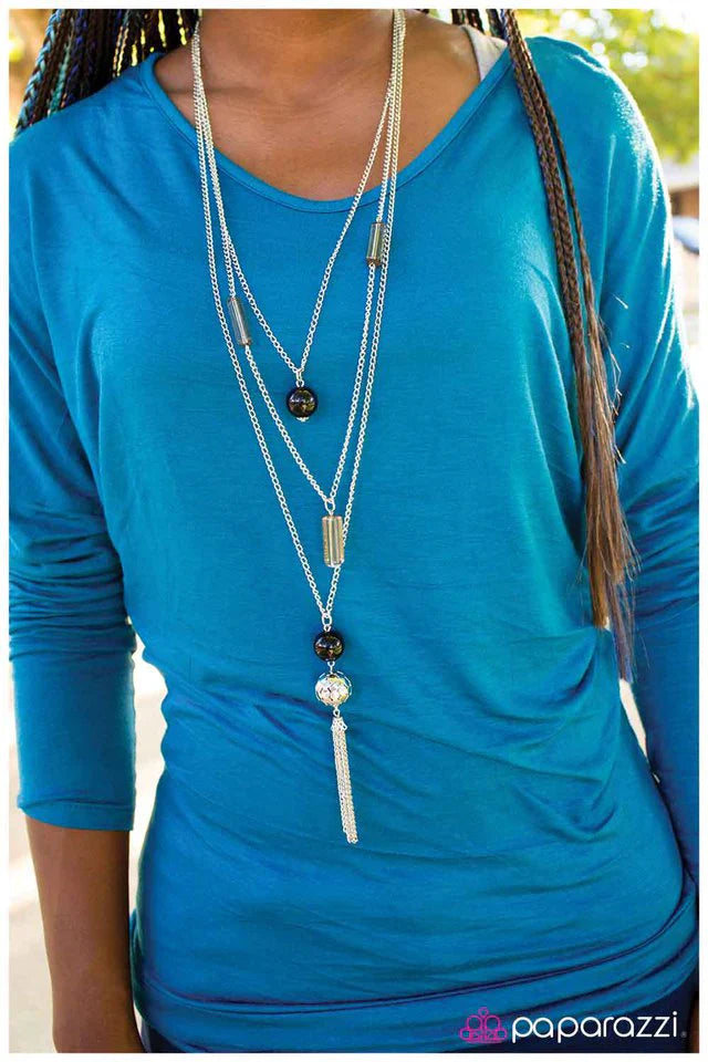 Paparazzi Necklace ~ Cascading Elegance - Black