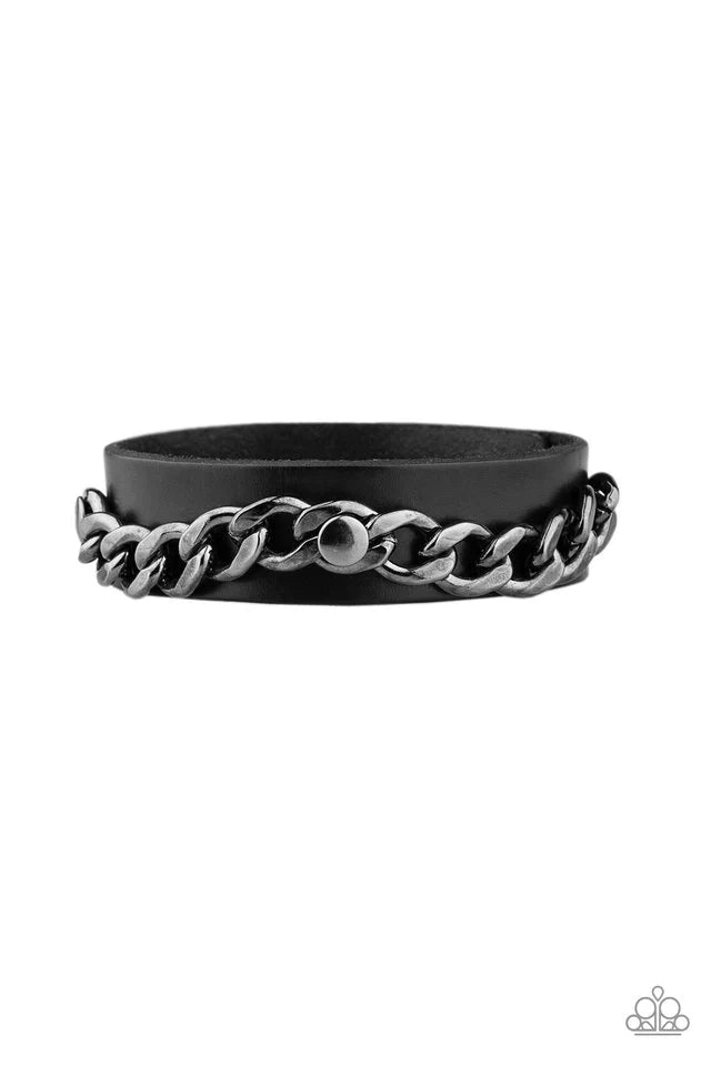 Paparazzi Bracelet ~ Be The CHAINge - Black