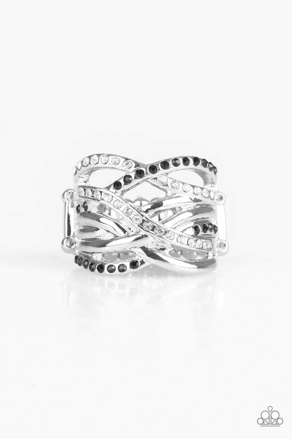 Paparazzi Ring ~ High Rollin  - Black