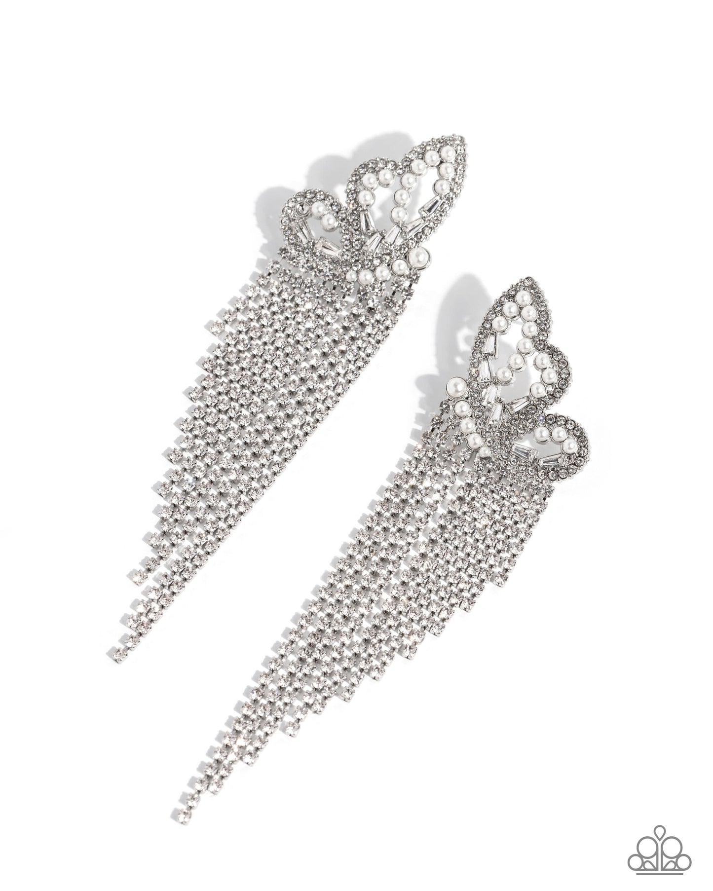 Paparazzi Earring ~ Aerial Accent - White