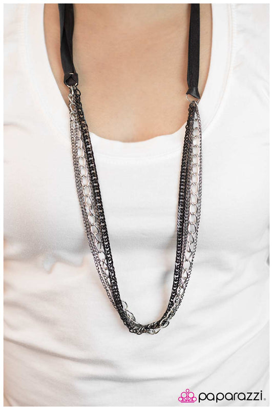 Paparazzi Necklace ~ Somewhere Over the Metallic Rainbow  - Black