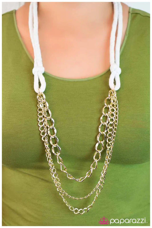 Paparazzi Necklace ~ Unchained Melody - White