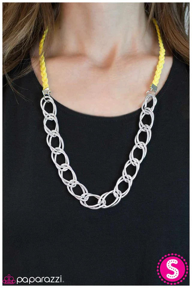 Paparazzi Necklace ~ Stay With Me - Yellow