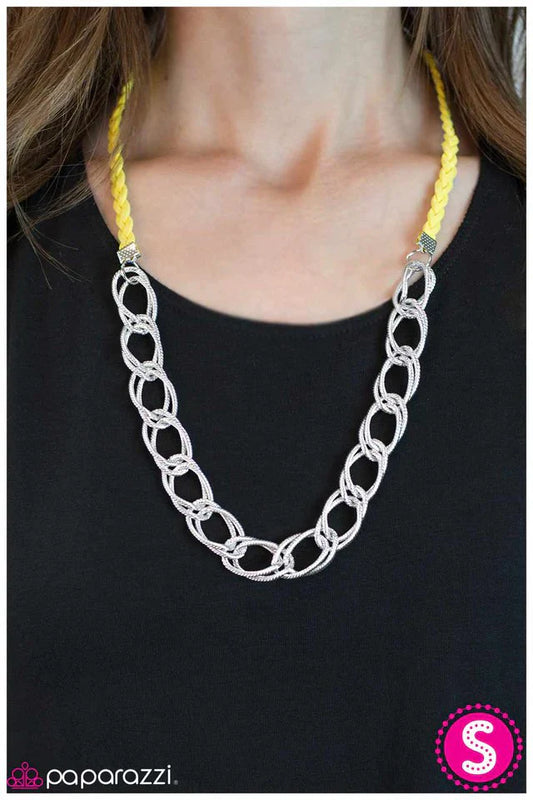 Paparazzi Necklace ~ Stay With Me - Yellow