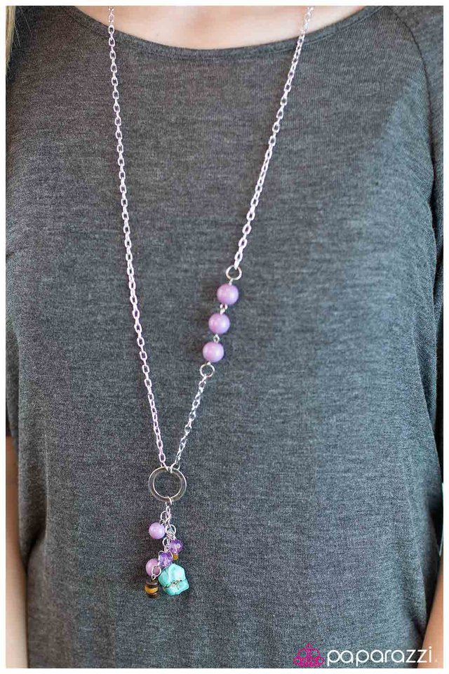 Paparazzi Necklace ~ With Or Without You - Purple