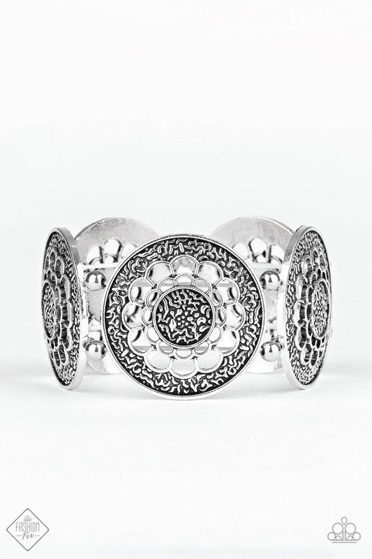 Paparazzi Bracelet ~ Marigold Medallions - Silver