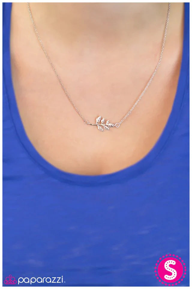 Paparazzi Necklace ~ Out On A Limb - Silver