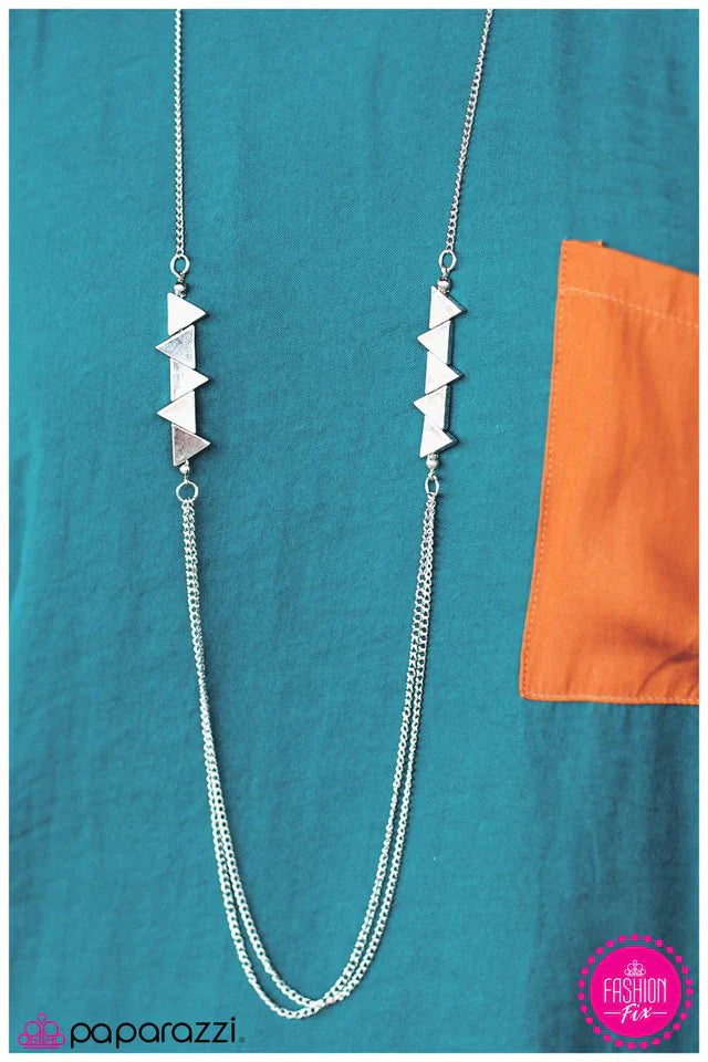 Paparazzi Necklace ~ A Perfect Fit - Silver