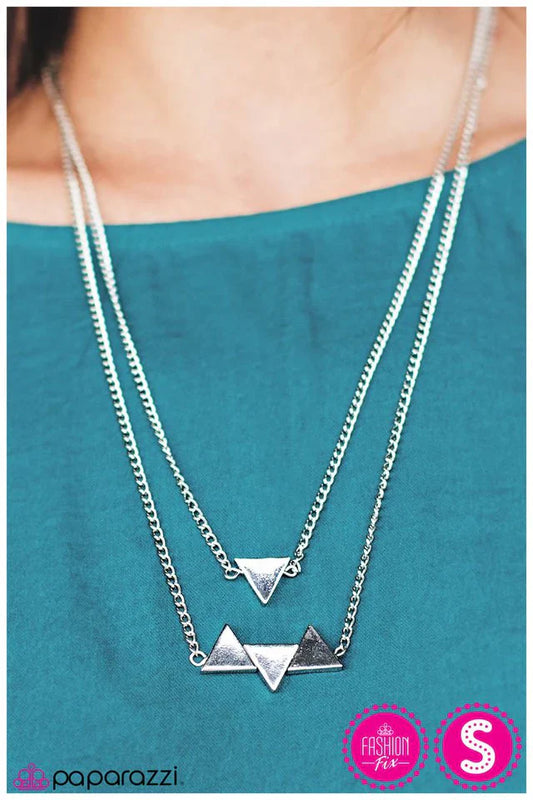 Paparazzi Necklace ~ Ups and Downs - Silver