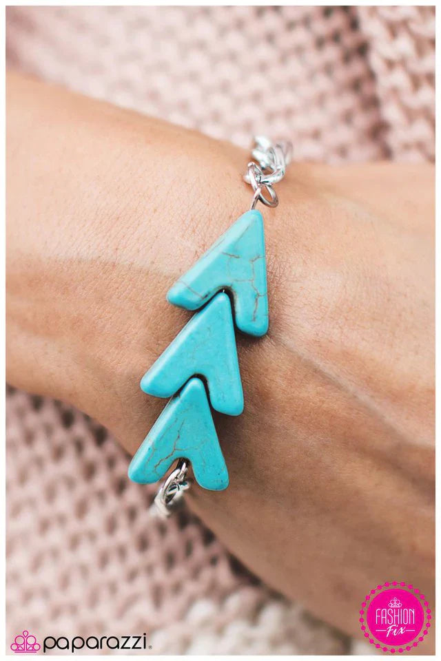 Paparazzi Bracelet ~ Follow Through - Blue