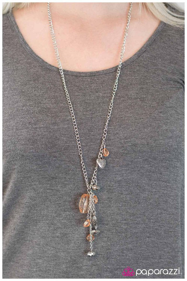 Paparazzi Necklace ~ Eat Your Heart Out - Orange