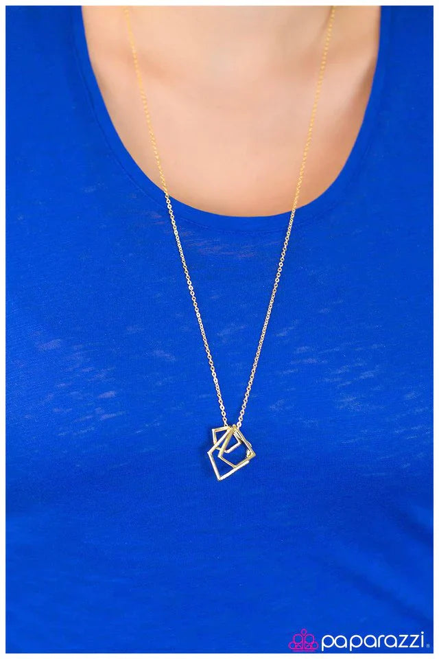 Paparazzi Necklace ~ Handle With Care - Gold