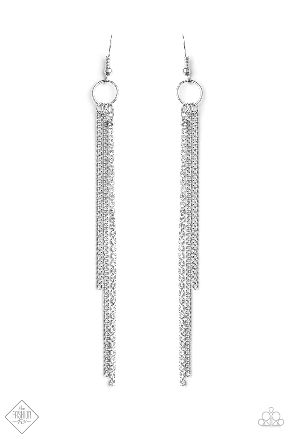 Paparazzi Earring ~ 7 Days a SLEEK  - White