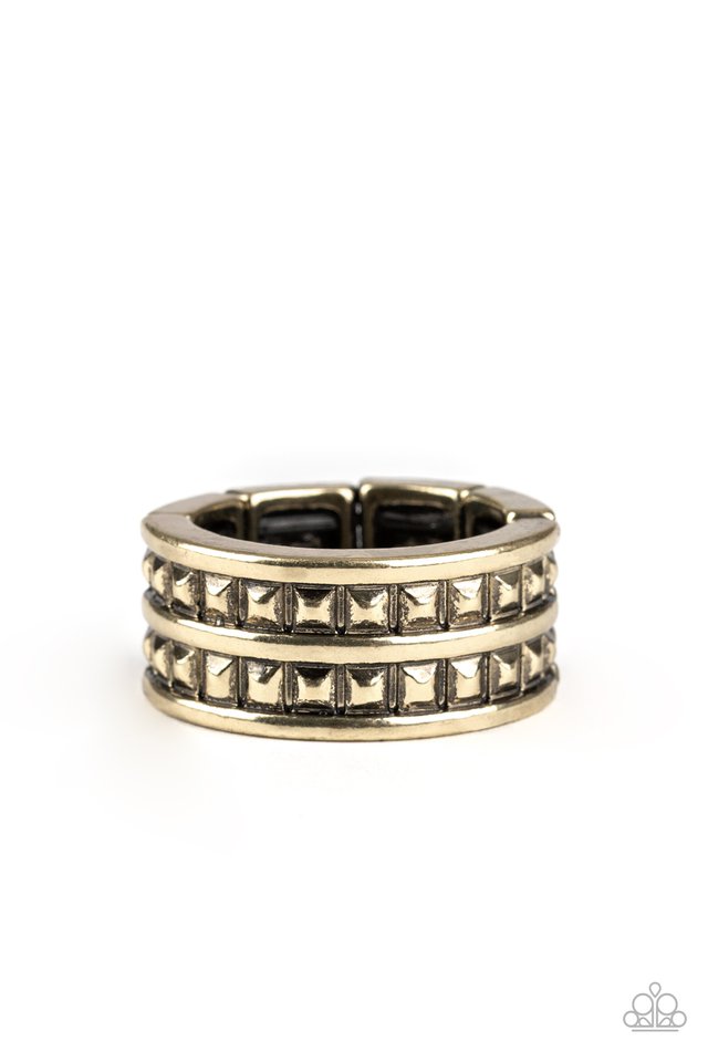Rev Up - Brass - Paparazzi Ring Image