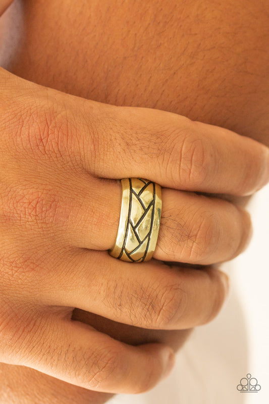 Incline - Brass - Paparazzi Ring Image