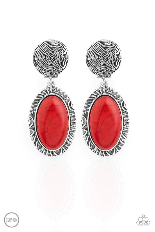Paparazzi Earring ~ Southern Impressions - Red