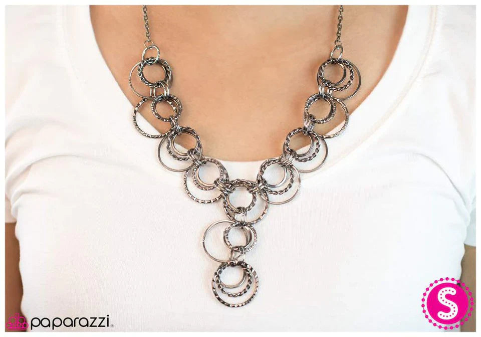 Paparazzi Necklace ~ Foolish Games - Black