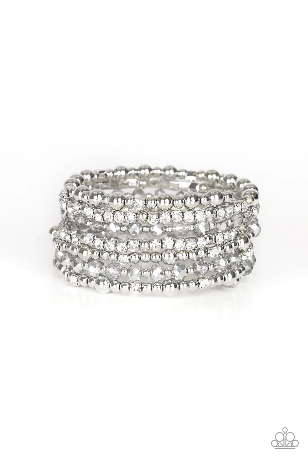 Paparazzi Bracelet ~ ICE Knowing You - White