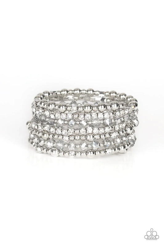 Paparazzi Bracelet ~ ICE Knowing You - White