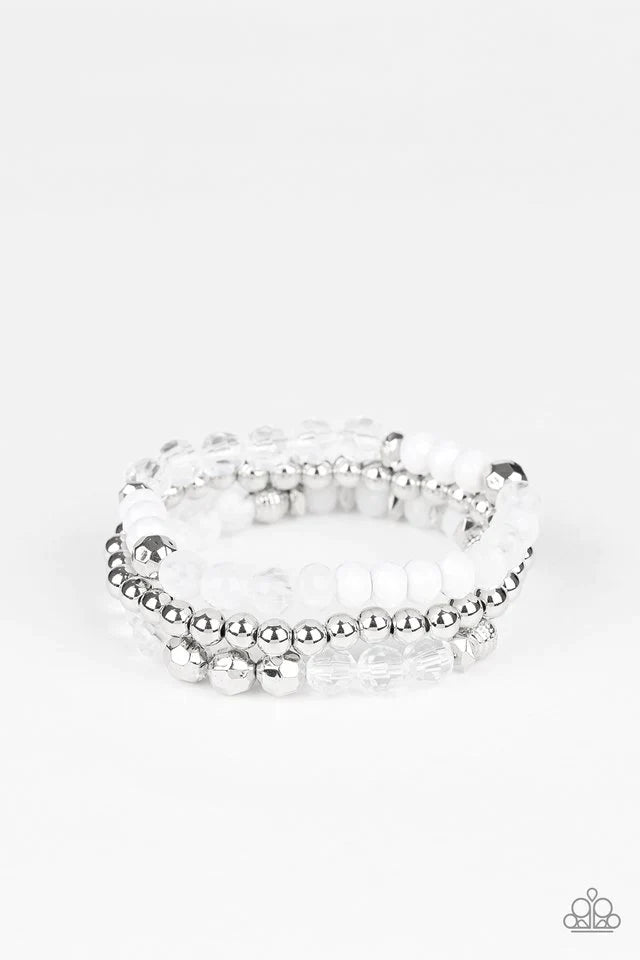 Paparazzi Bracelet ~ Sugary Shimmer - White