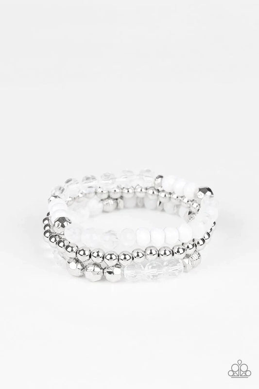Paparazzi Bracelet ~ Sugary Shimmer - White