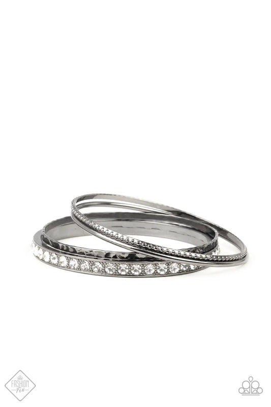 Paparazzi Bracelet ~ Fearless Shimmer - Black