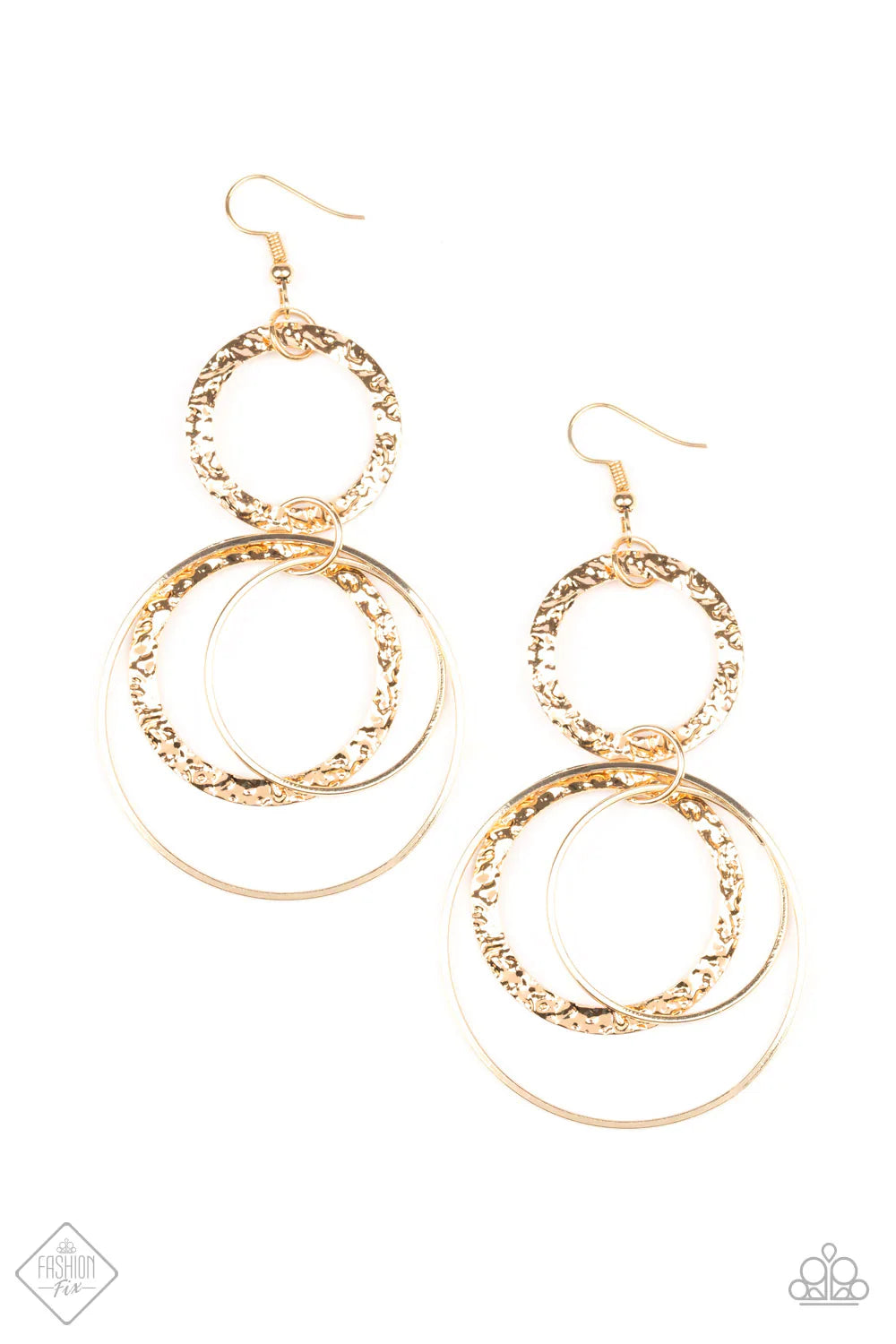 Paparazzi Earring ~ Eclipsed Edge  - Gold