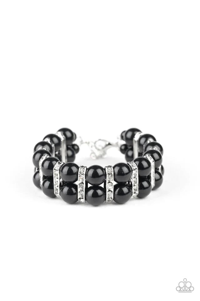 Paparazzi Bracelet ~ Glowing Glam - Black