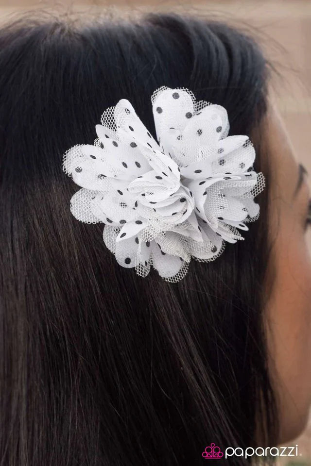 Paparazzi Hair Accessories ~ Just POLKA-ing Fun at You! - White