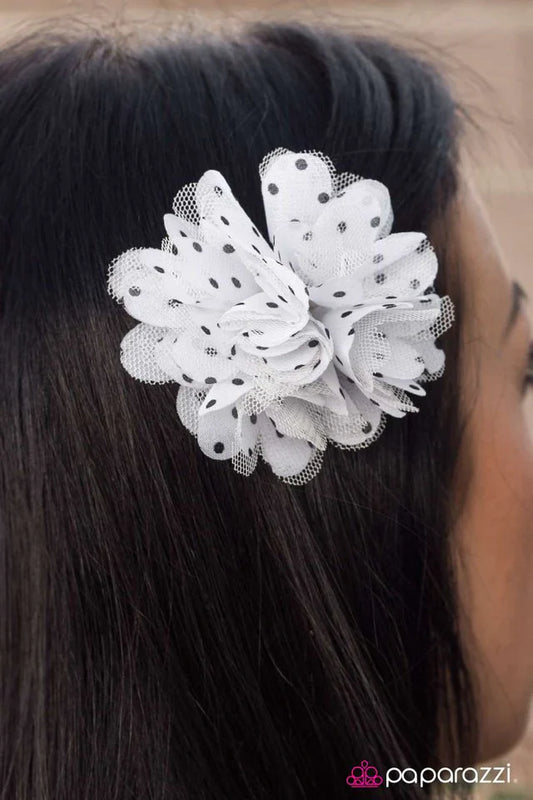 Paparazzi Hair Accessories ~ Just POLKA-ing Fun at You! - White