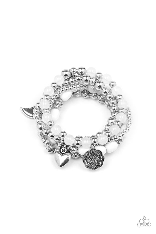 Paparazzi Bracelet ~ No CHARM Done - White