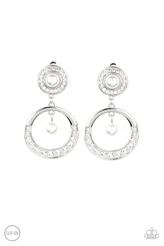 Paparazzi Earring ~ Royal Revival - White