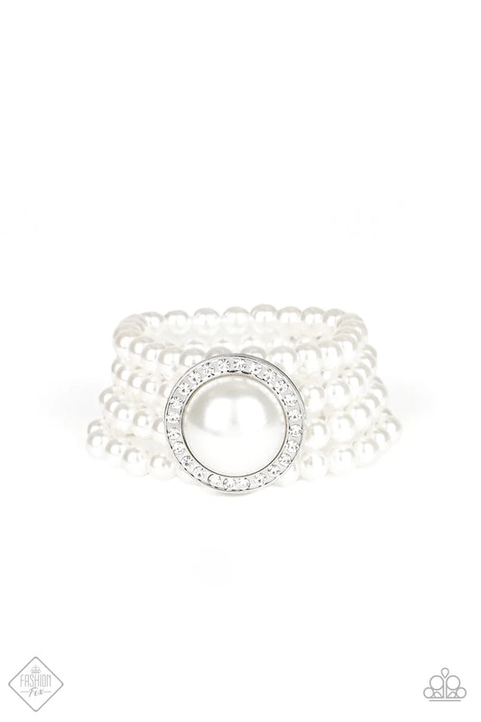 Paparazzi Bracelet ~ Top Tier Twinkle  - White