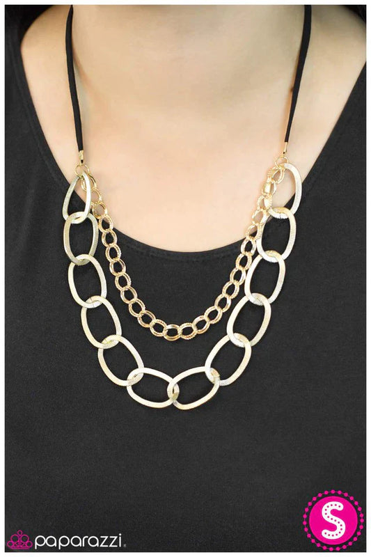 Paparazzi Necklace ~ It All Adds Up - Gold