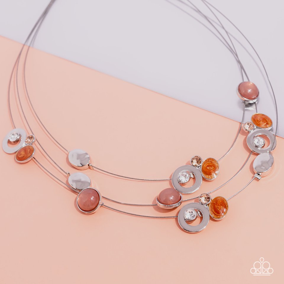 Affectionate Array - Orange - Paparazzi Necklace Image