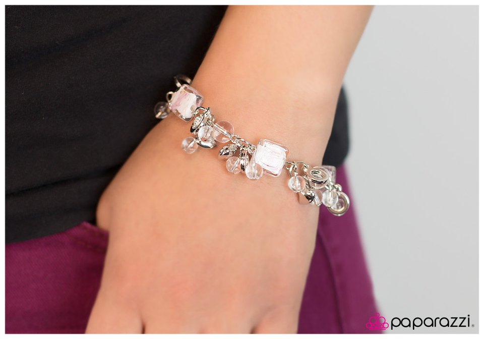 Paparazzi Bracelet ~ Playing the Fool - White