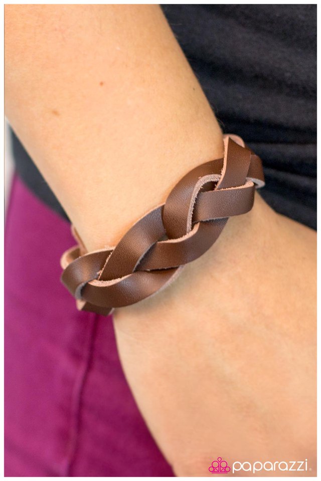 Paparazzi Bracelet ~ Plain Jane - Brown