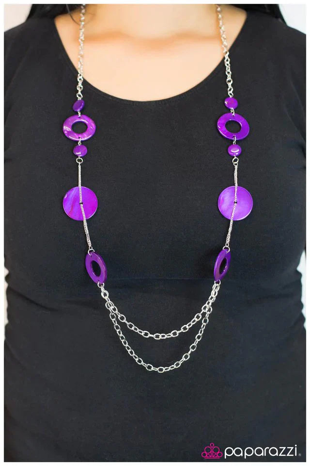 Paparazzi Necklace ~ As You Wish - Purple
