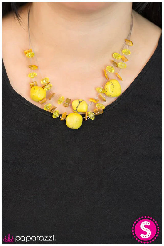 Paparazzi Necklace ~ Adorably Artisan - Yellow