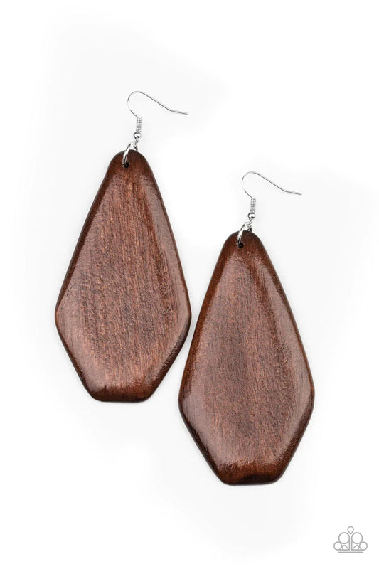 Paparazzi Earring ~ Vacation Ready - Brown