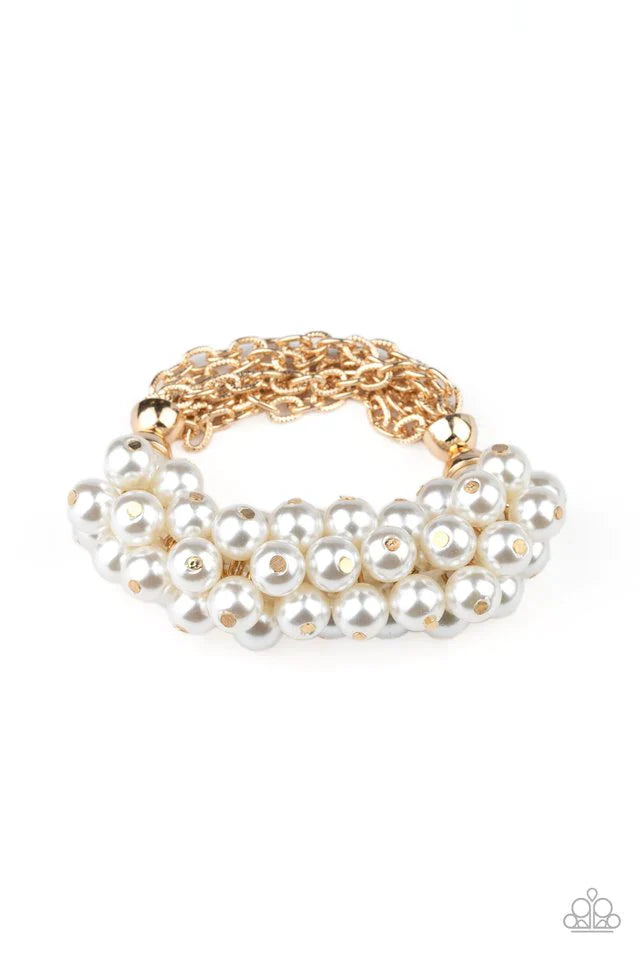 Paparazzi Bracelet ~ Up Class Clash - Gold