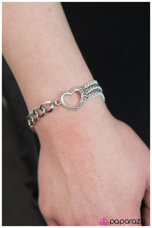 Paparazzi Bracelet ~ First Date - White