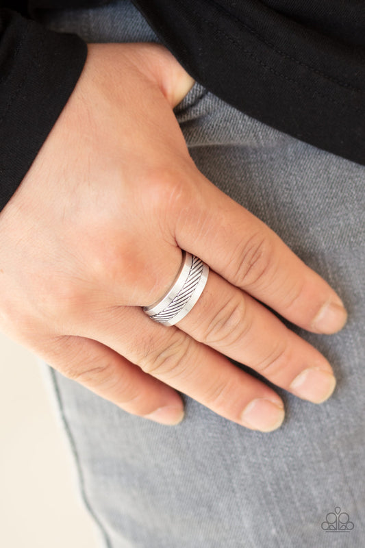 Scrape The Barrel - Silver - Paparazzi Ring Image